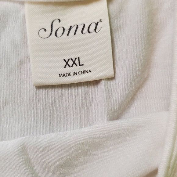 Soma Soft Modal Tank Top Scoop Neck Ivory White sz 2X - Picture 3 of 5
